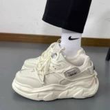 Трендовые повседневные универсальные кроссовки на платформе для школьников и студентов, белые кеды, увеличивают рост, стиль ретро-гонконг 80-90х