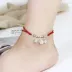 Năm sinh đỏ dây vòng chân nữ đơn giản chuông sexy khóa an toàn handmade gió dân tộc bạn gái couple naked chain Vòng chân