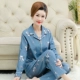 Bộ đồ ngủ phụ nữ mùa xuân và mùa thu cotton thuần khiết dài tay bà mẹ trung niên áo nịt bông mỏng áo nịt phục vụ ở nhà cho phụ nữ trung niên