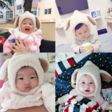 Милая детская бархатная демисезонная удерживающая тепло шапка для раннего возраста для мальчиков для девочек, в корейском стиле