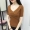 2018 mùa hè mới Hàn Quốc phiên bản của tính khí tinh khiết trắng V-Cổ chữ thập tay áo của phụ nữ năm điểm tay áo Slim áo len