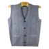 New trung niên của nam giới mùa thu và mùa đông dày vest đan len cũ cardigan vest cha len vest Dệt kim Vest