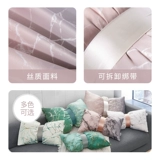 Мраморная подушка с бантиком, реалистичный шелковый скандинавский розовый диван для кровати, скандинавский стиль