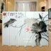 Vẽ tay Trung Quốc vẽ hoa sen màn hình gấp phòng khách phòng ngủ hiên di chuyển phân vùng văn phòng phòng họp phân vùng hoạt động - Màn hình / Cửa sổ Màn hình / Cửa sổ