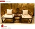 Đồ nội thất cổ điển Trung Quốc gỗ rắn màu đen gỗ hồng sắc sofa gỗ gụ châu Phi phòng khách sofa bàn cà phê - Bộ đồ nội thất