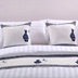 Khách sạn khách sạn màu xanh và trắng sứ vải cao cấp khách sạn giường khăn khách sạn giường cờ giường đuôi pad bảng cờ giường bìa phong cách Trung Quốc Trải giường