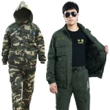 Утепленный бархатный износостойкий камуфляжный защищающий от холода комбинезон, увеличенная толщина, защита от ожогов