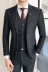 Bộ đồ len phù hợp với nam giới trung niên và nam giới mùa đông ấm áp kinh doanh mùa đông giản dị British Slim phù hợp với thủy triều ba mảnh - Suit phù hợp