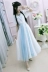Siêu cổ tích khâu cổ điển Váy Hanfu nữ mùa hè 2020 mới nữ mỏng phù hợp thêu voan lớn váy dài nữ - Váy dài