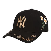 Mũ lưỡi trai MLB Hàn Quốc Mũ lưỡi trai nam và nữ NY Mũ đen tiêu chuẩn Yankees Mũ trắng mùa xuân và thủy triều mùa hè - Bóng chày 	gậy bóng chày gỗ	