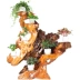 Long não gốc gỗ chạm khắc hoa đứng phòng khách gốc cây gỗ chạm khắc đồ trang trí rắn gốc gỗ chạm khắc hoa giá đỡ gỗ tự nhiên