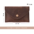 [子 艺] Crazy Horse Leather Handmade Leather Retro Gói thẻ đơn giản Lớp đầu tiên Da Mini Slim Coin Purse Coin ví đựng card Chủ thẻ