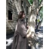 Zhang Beibei ibell mùa đông 2018 Hàn Quốc phiên bản của nữ phần dài trên đầu gối houndstooth retro kẻ sọc coat áo len áo dạ nữ Áo Hàn Quốc