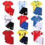 World Cup Children Football Wear Big Children Wear Summer Girls Baby Jersey Boy Quần áo thể thao Tide - Bóng đá 	găng tay thủ môn co xương