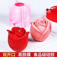 Силикагелевая форма на день Святого Валентина с розой в составе, акриловый трехмерный мусс, 3D, французский стиль