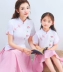 Mẹ và con gái phù hợp với cha mẹ con Hanfu váy mùa hè cotton và vải lanh sườn xám retro phong cách Trung Quốc cô gái thêu gió quốc gia hai mảnh - Trang phục dành cho cha mẹ và con