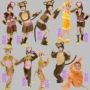 Trẻ em Khỉ nhỏ Trang phục biểu diễn Trang phục Khỉ Câu cá Mặt trăng Khỉ nhỏ Ăn dưa hấu Khỉ ăn cắp trái đào dành cho người lớn quần áo trẻ em đẹp