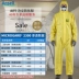 Quần áo bảo hộ phòng thí nghiệm khẩn cấp chống hóa chất chống bức xạ quần áo phòng sạch liền mảnh