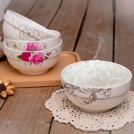 景德镇骨瓷陶瓷碗 家用大饭碗6英寸面碗汤碗釉上彩可微波炉热销淘宝