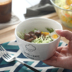 Phim hoạt hình sáng tạo bộ đồ ăn gốm bát gạo bát vuông phong cách Nhật Bản ăn bát lò vi sóng hộ gia đình bát nhỏ bát canh Đồ ăn tối
