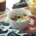Phim hoạt hình sáng tạo bộ đồ ăn gốm bát gạo bát vuông phong cách Nhật Bản ăn bát lò vi sóng hộ gia đình bát nhỏ bát canh