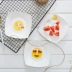 Bánh tấm sáng tạo bộ đồ ăn bằng gốm sứ phong cách Nhật Bản vuông xương tấm Xỉ tấm trái cây tấm lạnh đĩa món ăn - Đồ ăn tối