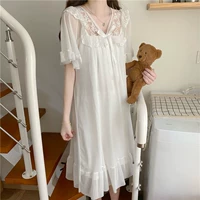 Милая летняя пижама для принцессы, японская тонкая белая юбка, короткий рукав