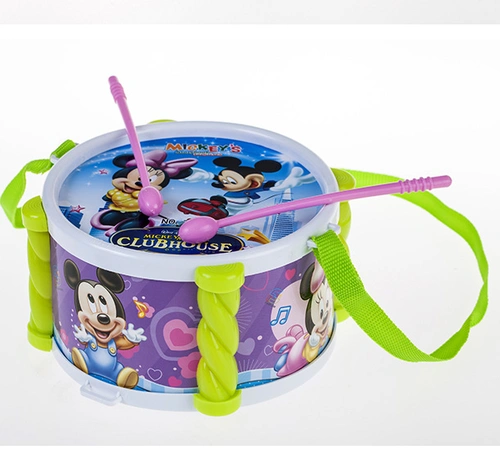 Мультяшный металлофон с веревкой, музыкальные инструменты, барабан, барабаны, двусторонная игрушка