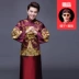 Ngôi sao 2018 trình diễn Wo chú rể Trung Quốc ăn mặc bánh mì nướng đám cưới của nam giới sườn xám đẹp Trang phục dân tộc