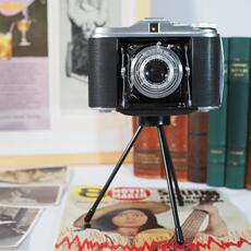 Камеры 西洋古董爱克发agfa机械旁轴口袋皮腔折叠相机快门工作旁轴胶卷机