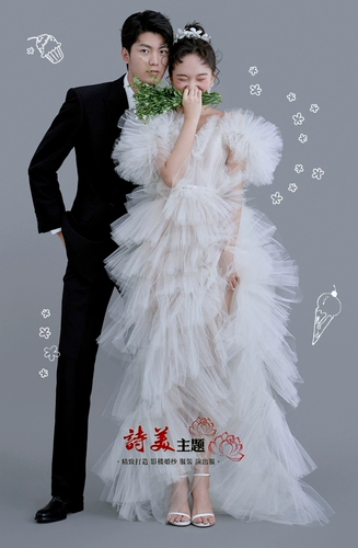 Реквизит для фотографии для влюбленных, свежее кружевное свадебное платье, коллекция 2023, простой и элегантный дизайн