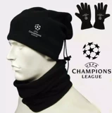 Футбольные спортивные удерживающие тепло перчатки, шарф, шапка, зимний уличный комплект подходит для мужчин и женщин для тренировок, увеличенная толщина, 3 предмета