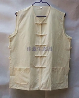 Tuyệt vời cotton thô vải truyền thống Tang phù hợp với vest nam mồ hôi vest Ma Hao mùa hè ông già áo vest phong cách quốc gia đĩa gió - Lót áo 3 lỗ