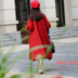 2018 mùa thu và mùa đông retro red cape coat đèn lồng tay áo lỏng áo len trong đoạn dài áo choàng nữ mùa thu và mùa đông phụ nữ áo cardigan nữ Trung bình và dài Coat