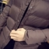 Áo khoác dài mùa đông 2018 mới phiên bản Hàn Quốc của áo cotton không cổ phù hợp với áo khoác nữ mỏng trong phần áo khoác cotton cotton mùa đông áo phao nữ dáng ngắn Bông