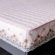 Cotton kháng khuẩn giường một mảnh đệm bông Simmons bảo vệ bìa ren bông giường bìa mỏng màu nâu đệm bìa