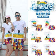 Sanya du lịch cặp đôi phù hợp với quần đi biển quần đi biển quần nam và nữ mùa hè nhanh chóng thả lỏng quần bơi kích thước lớn quần short