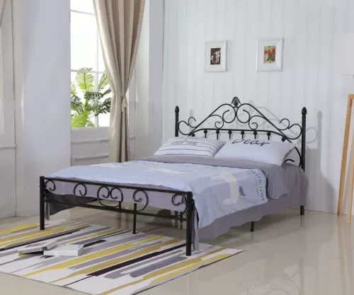 Европейская стиль экологически чистая железная кровать 1,5 метра 1,8 метра двуспальная кровать 1,2 метра односпальная железная кровать Металлическая стальная труба.