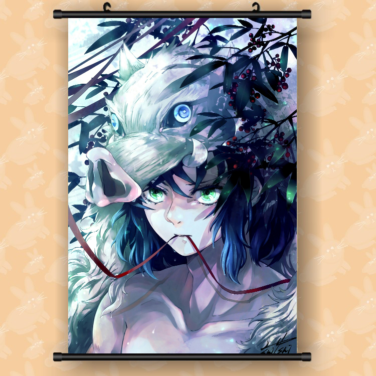 Home Decor Poster Wall Anime Demon Slayer Kimetsu no Yaiba Scroll 60×90cm #X15