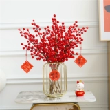 Рыжие волосы насыщенное движение фруктов Моделирование цветочной зимней зеленый фальшивый цветочный расположение.