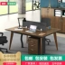 Bàn nhân viên 6 người đơn giản nội thất văn phòng hiện đại 4 người 4 người kết hợp bàn nhân viên bàn gỗ chân rắn - Nội thất văn phòng
