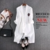 MIUCOCO Giá này rất tốt! Vật liệu để buộc phiên bản Hàn Quốc của bông và vải lanh áo khoác 7 điểm trong tay áo dài phù hợp với nữ thời trang công sở nữ cao cấp Business Suit