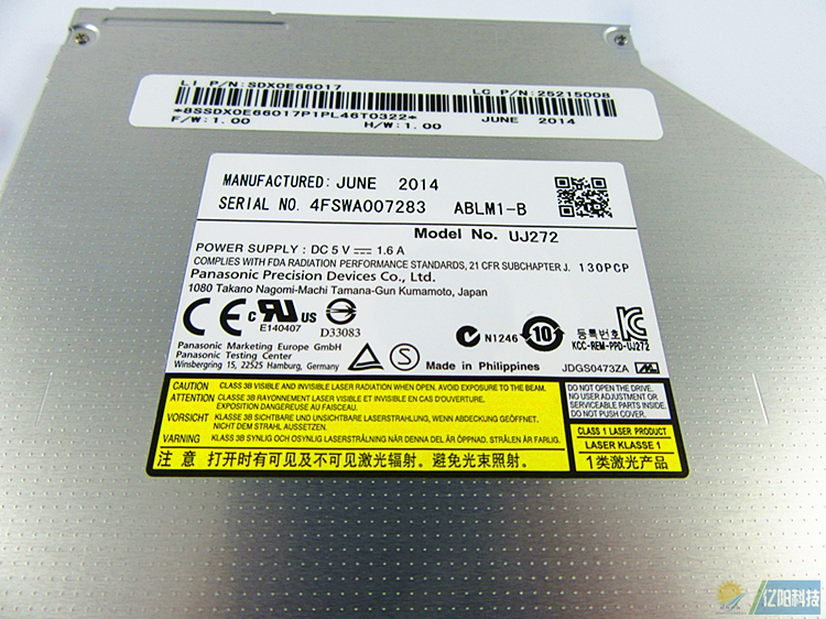 Genuine new ultra-thin serial Blu-ray burning BD-RE Panasonic UJ272 high-speed 4K Blu-ray drive