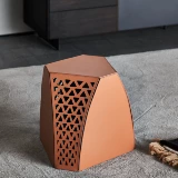 Итальянская седельная кожа смену обувную табуретку простые полые табуретки европейской стиль художественной мебели дизайнер домашний легкий роскошный кожаный стул