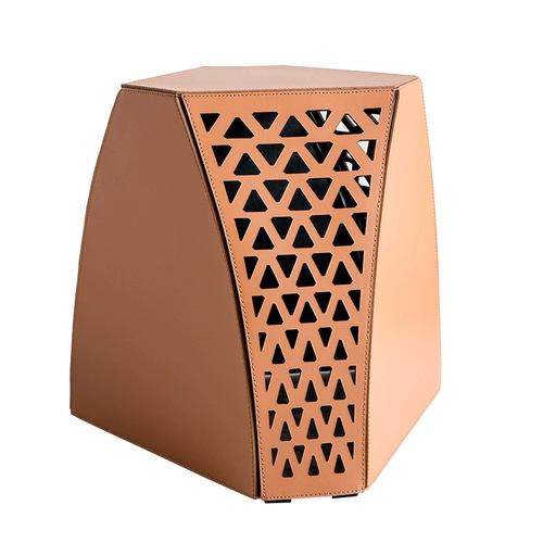 Итальянская седельная кожа смену обувную табуретку простые полые табуретки европейской стиль художественной мебели дизайнер домашний легкий роскошный кожаный стул