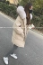 Chống mùa xuống áo khoác nữ giải phóng mặt bằng khuyến mãi phần dài 2018 mới của Hàn Quốc phiên bản của dày lỏng lỏng lẻo cổ áo lông đào