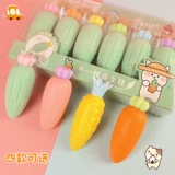 Морковные флуоресцентные милые мультяшные маленькие цветные карандаши, маркер, канцтовары для школьников