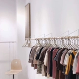 Современный стенд, настенная минималистичная вешалка из натурального дерева, детская одежда