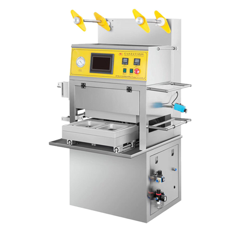 气调锁鲜封盒机周黑鸭货熟食品抽真空充氮气锁鲜包装机肉类封口机