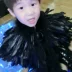 Boy mẫu catwalk váy lông vũ màu đen áo tắm trẻ em T sân khấu áo tắm trình diễn trang phục mùa xuân và mùa hè hiệu suất